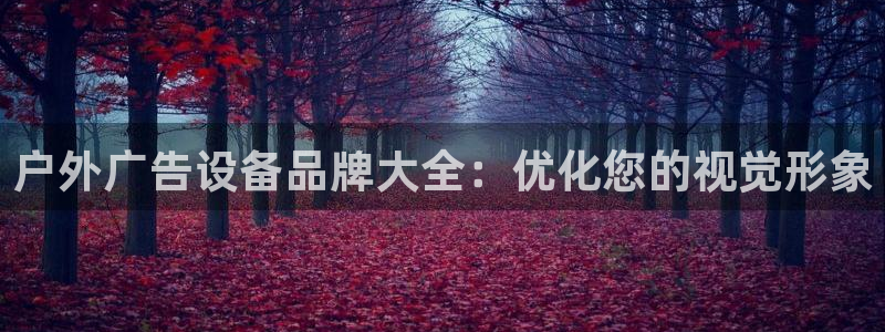 杏宇平台登录方法：户外广告设备品牌大全：优化您的视觉形象