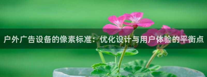 杏宇平台代理怎么赚钱快：户外广告设备的像素标准：优化设计与用户体验的平衡点