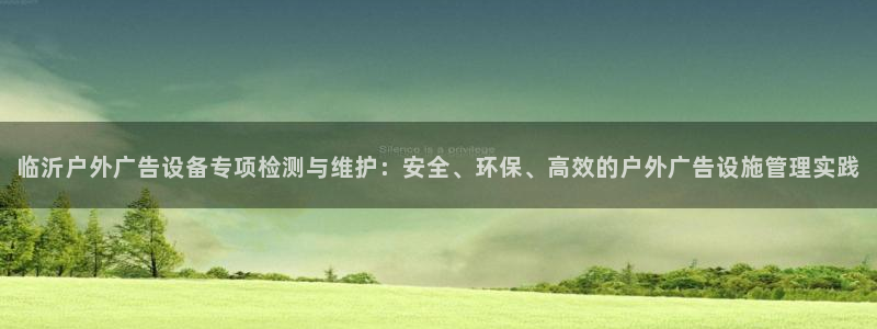 杏宇平台官网注册：临沂户外广告设备专项检