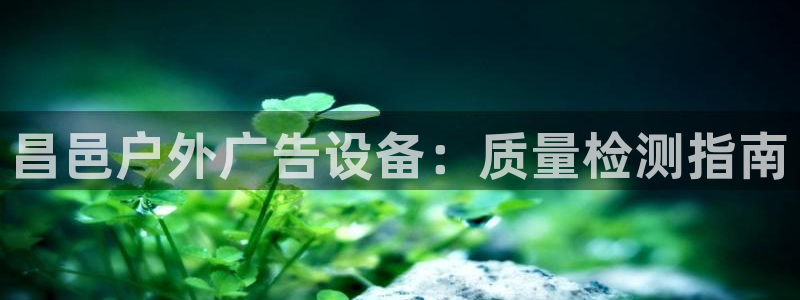 杏宇平台主管：昌邑户外广告设备：质量检测指南