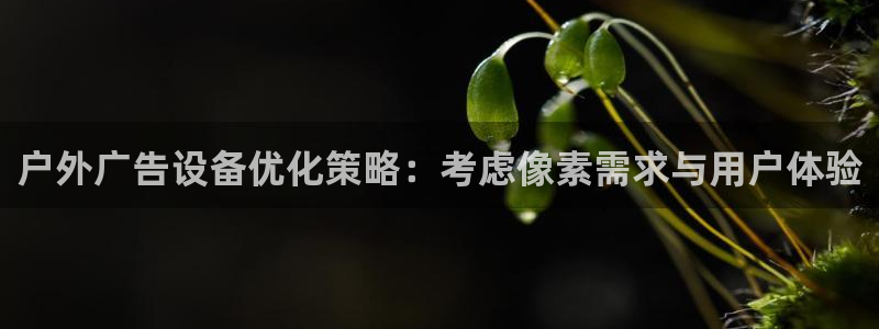 杏宇平台登录步骤图：户外广告设备优化策略